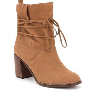Toms tie suede boots